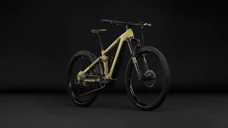 Cube Stereo Hybrid One44 Pro 800 Electric Full Sus MTB 2027 in Softwillow/Green-1