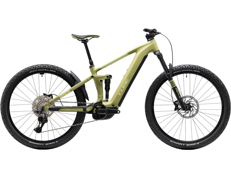 Cube Stereo Hybrid One44 Pro 800 Electric Full Sus MTB 2027 in Softwillow/Green