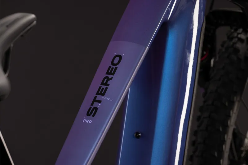Cube Stereo Hybrid One44 Pro 800 Electric Full Sus MTB 2027 in Blueiris/Purple-5