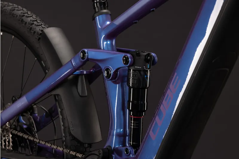Cube Stereo Hybrid One44 Pro 800 Electric Full Sus MTB 2027 in Blueiris/Purple-8