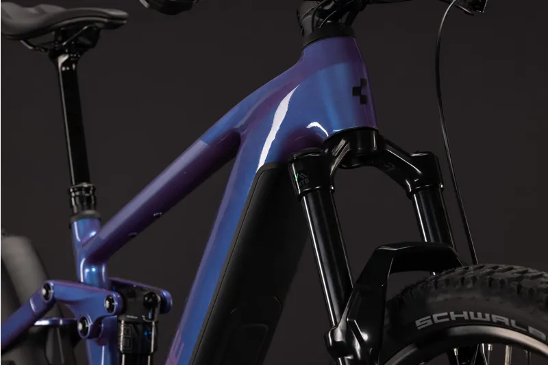 Cube Stereo Hybrid One44 Pro 800 Electric Full Sus MTB 2027 in Blueiris/Purple-7
