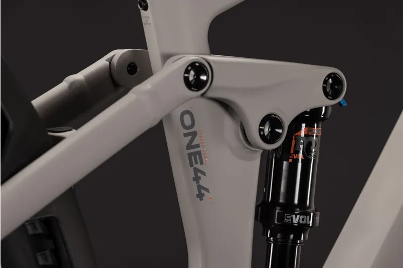 Cube Stereo Hybrid One44 SLX 800 Electric Full Sus MTB 2027 in Oatgrey/Grey-5