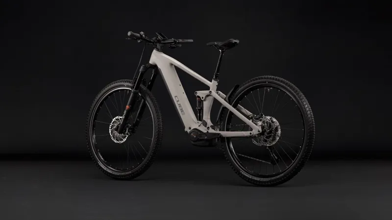 Cube Stereo Hybrid One44 SLX 800 Electric Full Sus MTB 2027 in Oatgrey/Grey-2
