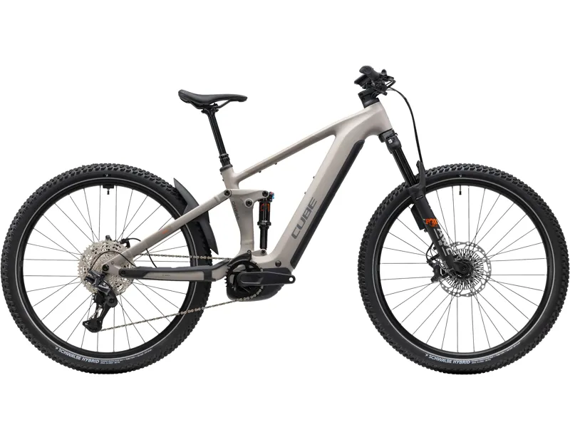 Cube Stereo Hybrid One44 SLX 800 Electric Full Sus MTB 2027 in Oatgrey/Grey