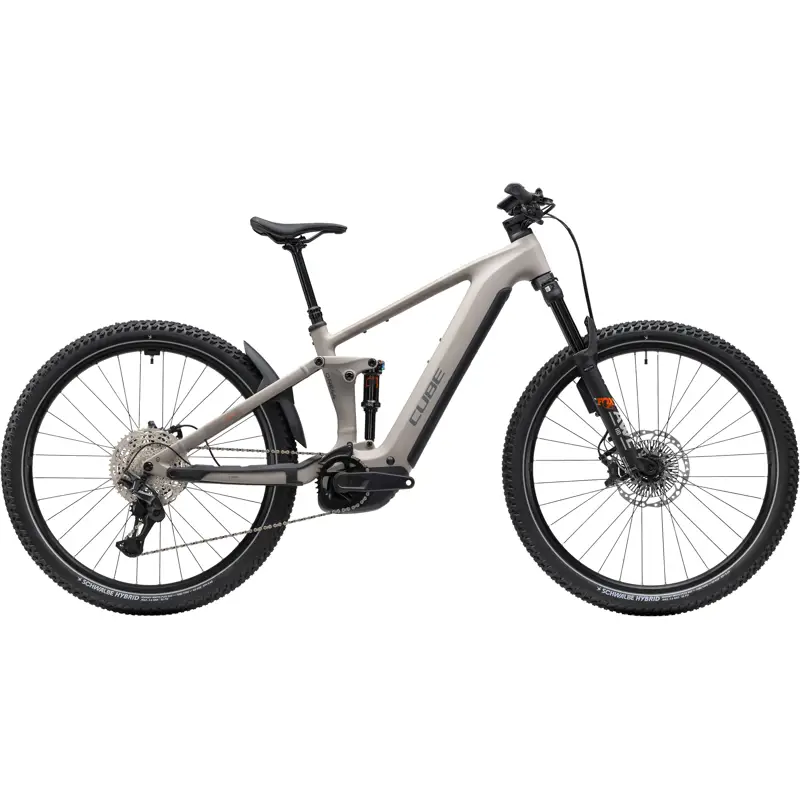 Balfes Bikes Cube Stereo Hybrid One44 SLX 800 Electric Full Sus MTB 2027 in Oatgrey/Grey | Free postage over £30, £10 off first order, price match & 0% finance.