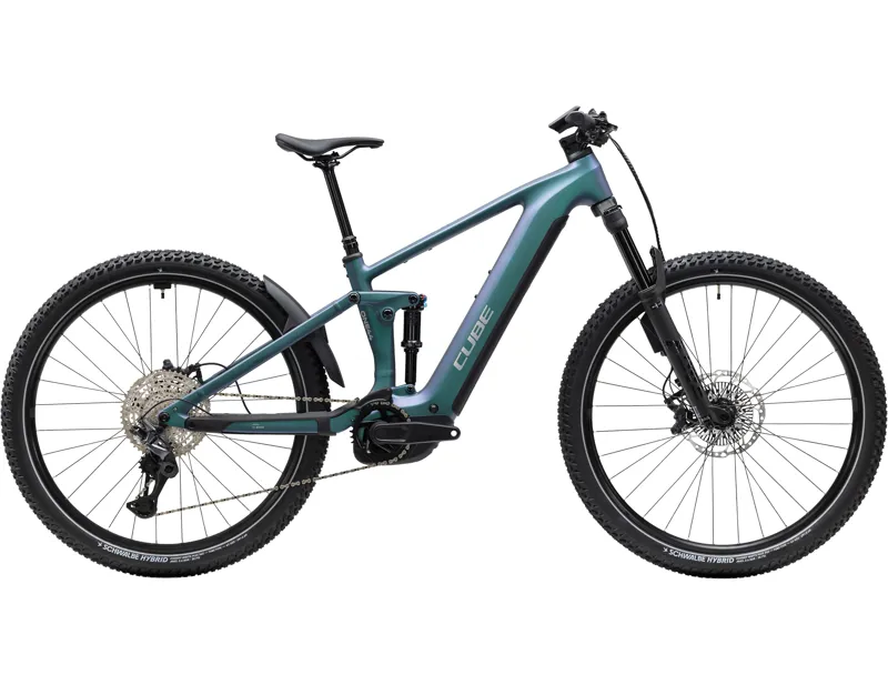 Cube Stereo Hybrid One44 SLX 800 Electric Full Sus MTB 2027 in Smaragdgrey/Chrome