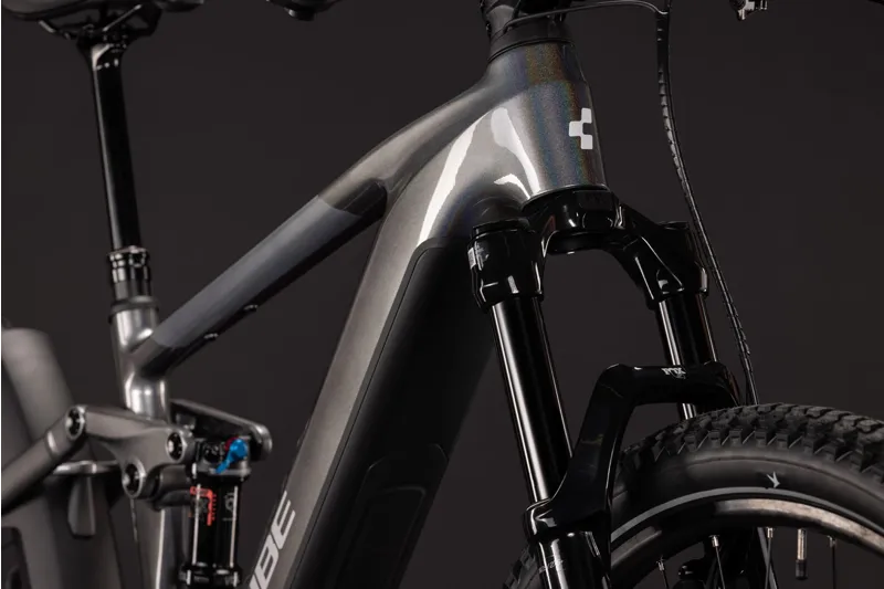 Cube Stereo Hybrid One44 SLX 800 Electric Full Sus MTB 2027 in Prismasilver/Grey-7