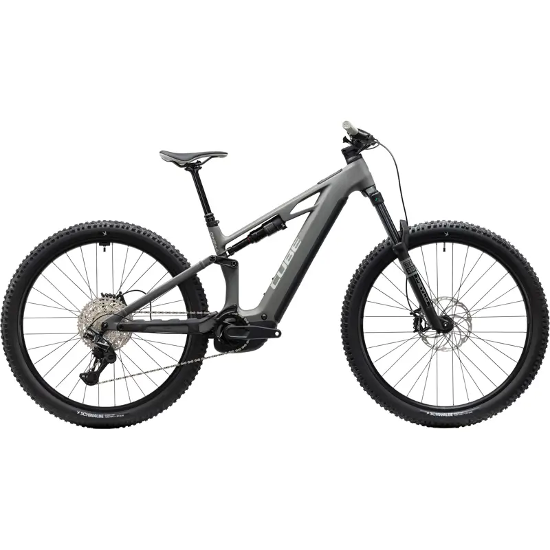 Balfes Bikes Cube Stereo Hybrid One44 HPC Pro 800 Electric Full Sus MTB 2027 in Oldgrey/Black | Free postage over £30, £10 off first order, price match & 0% finance.