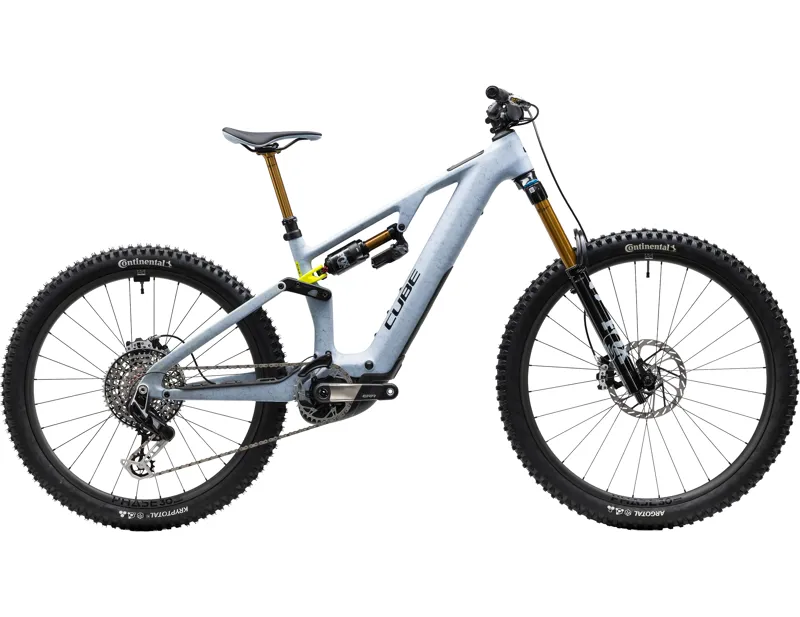 Cube Ams Hybrid 177 C:62 Super TM 600X Electric Carbon Full Sus MTB 2027 in Artichoke/Lime