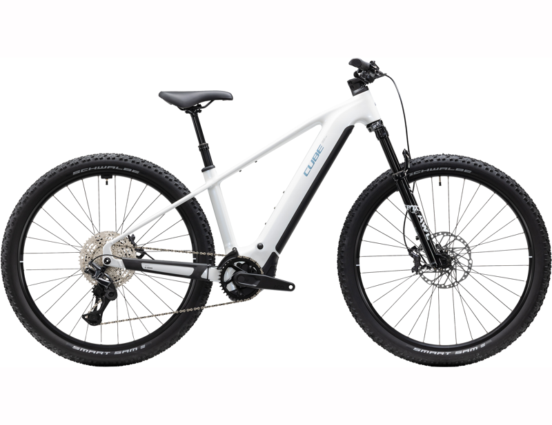 Cube Reaction Hybrid Race 800 Electric Mountain Bike 2027 in Snow/Black