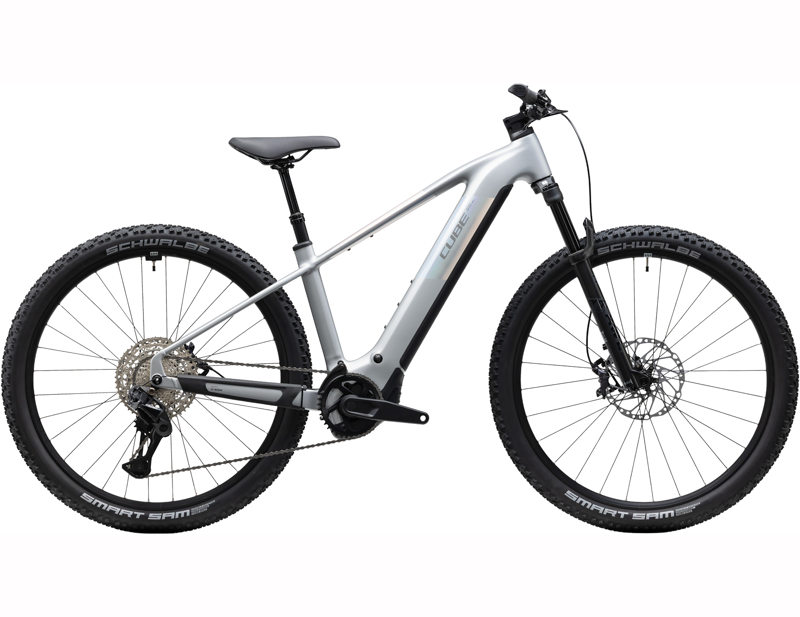 Cube Reaction Hybrid SLX 800 Electric Mountain Bike 2027 in Platinum Reflex