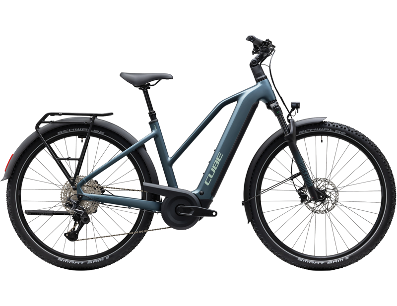 Cube Nuride Hybrid Pro 800 Trapeze Electric Hybrid Bike 2027 in Deepteal Blue