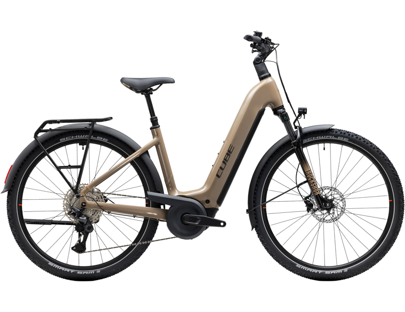 Cube Nuride Hybrid Pro 800 Easy Entry Electric Hybrid Bike 2027 in Cappuccino/Black