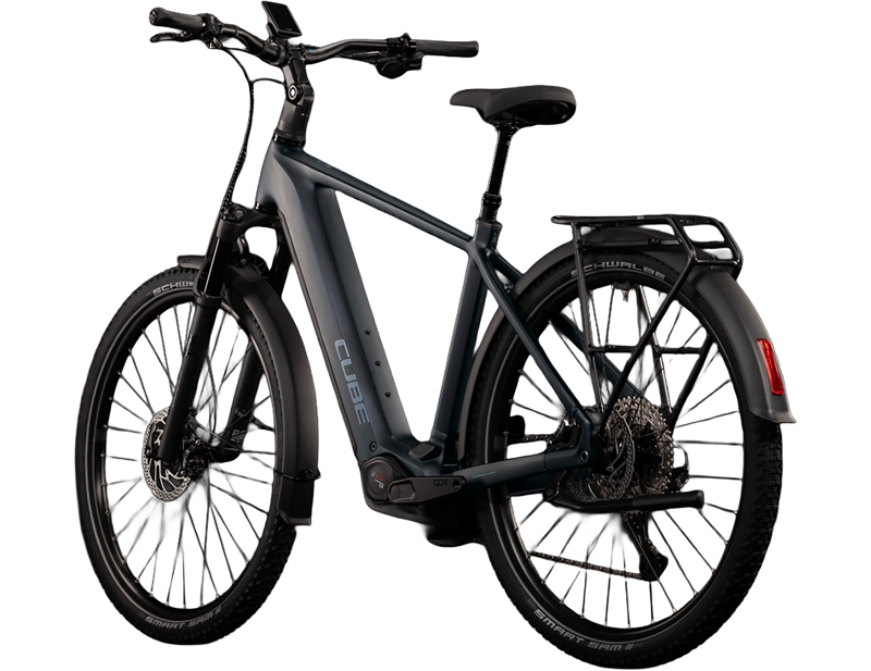Cube Nuride Hybrid EXC 800 Electric Hybrid Bike 2027 in Coal/Chrome-1
