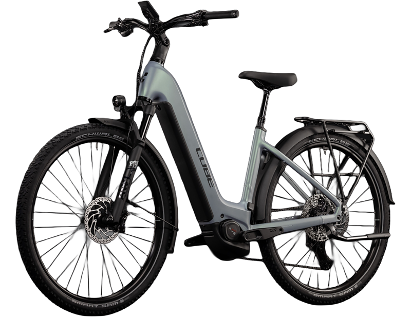 Cube Nuride Hybrid EXC 800 Easy Entry Electric Hybrid Bike 2027 in Seagrey/Black-1
