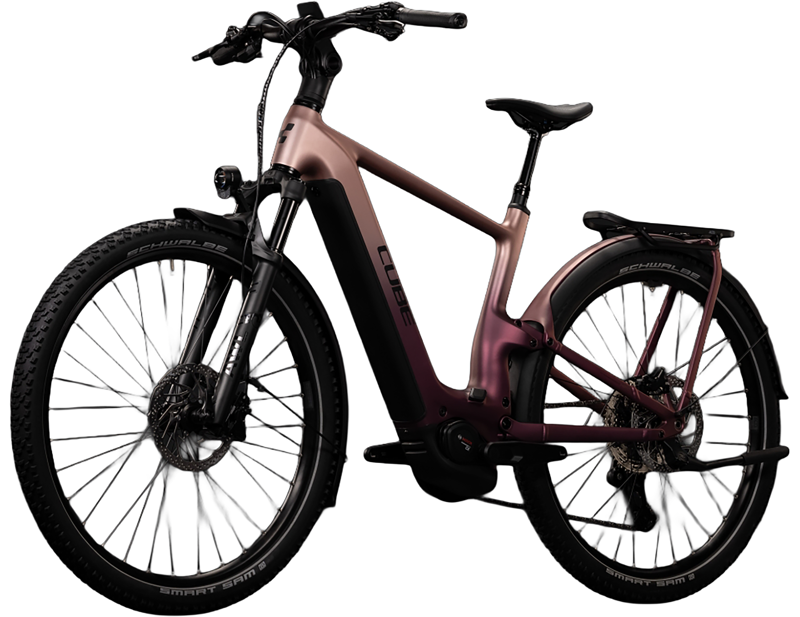 Cube Nuride Hybrid ONE11 HPC SLX 800 Electric Hybrid Bike 2027 in Mauve/Black-2