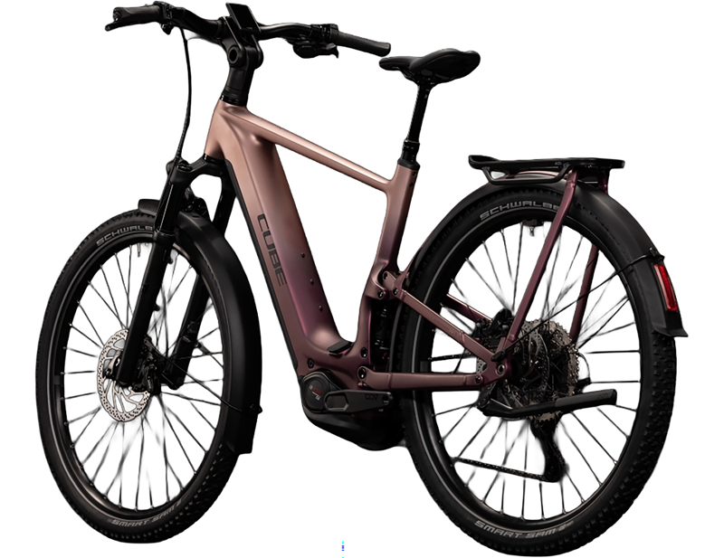 Cube Nuride Hybrid ONE11 HPC SLX 800 Electric Hybrid Bike 2027 in Mauve/Black-1
