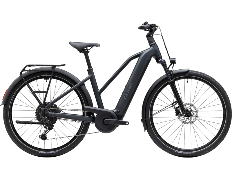 Cube Touring Hybrid ONE 600 Trapeze Electric Hybrid Bike 2027 in Grey Coolgrey