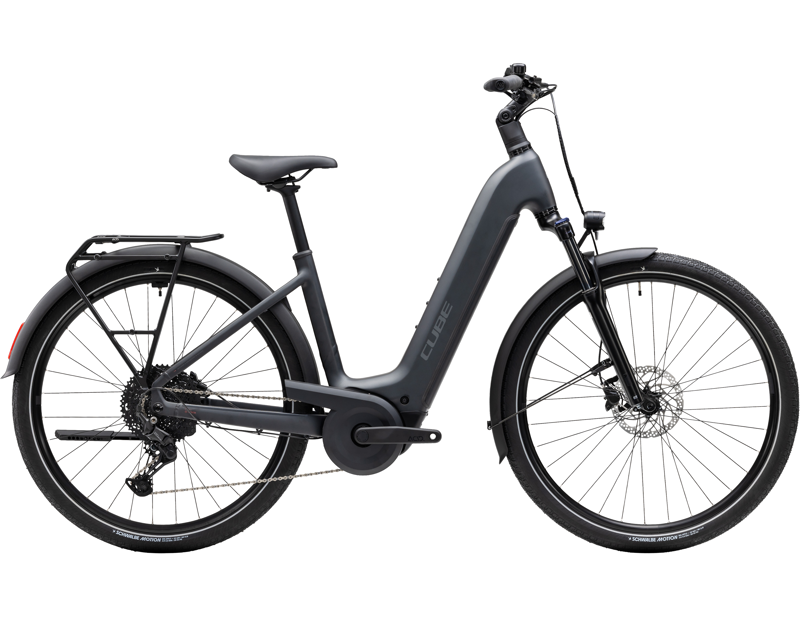 Cube Touring Hybrid ONE 600 Easy Entry Electric Hybrid Bike 2027 in Grey Coolgrey