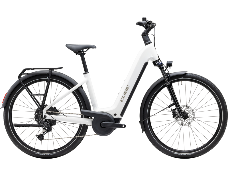 Cube Touring Hybrid ONE 600 Easy Entry Electric Hybrid Bike 2027 in Metallicwhite/Chrome