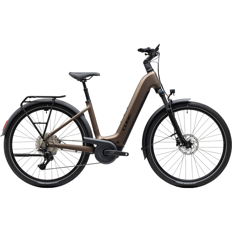 Balfes Bikes Cube Touring Hybrid Pro 800 Easy Entry Electric Hybrid Bike 2027 in Metallicumbra Black | Free postage over £30, £10 off first order, price match & 0% finance.