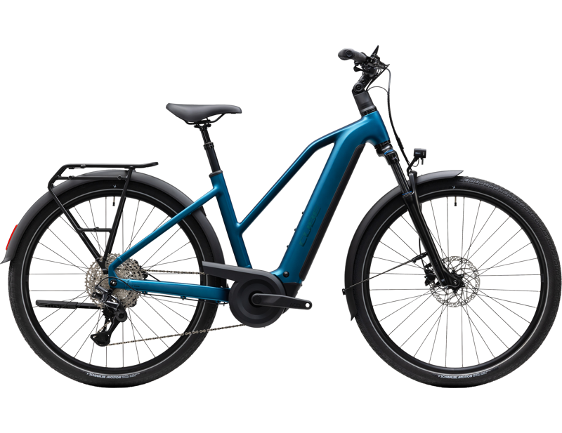 Cube Touring Hybrid Pro 800 Trapeze Electric Hybrid Bike 2027 in Electricblue/Prizm