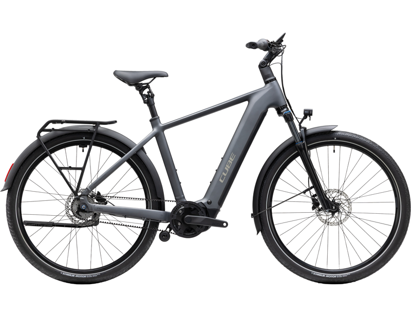 Cube Touring Hybrid Deluxe SLX 800 Electric Hybrid Bike 2027 in Slabgrey Chrome