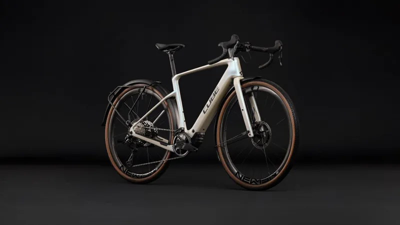 Cube Nuroad Hybrid C:62 SLX 400X FE Electric Carbon Gravel Bike 2027 in Glintsand/Black-1