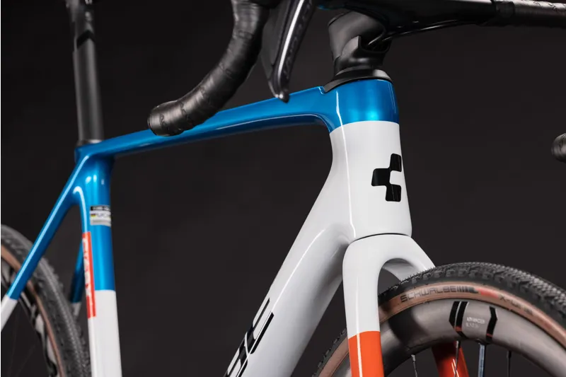 Cube Cross Race C:68X TE Carbon Cross bike 2027 in White/Blue/Orange/Teamline-5
