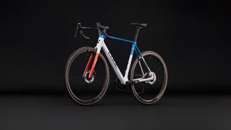 Cube Cross Race C:68X TE Carbon Cross bike 2027 in White/Blue/Orange/Teamline-2