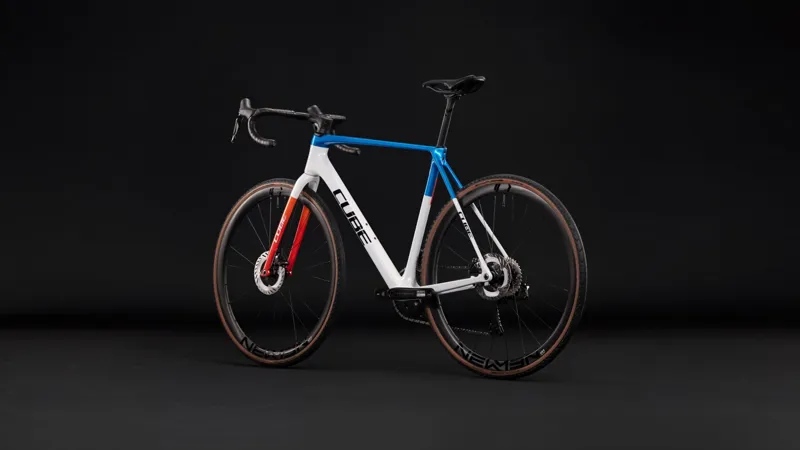 Cube Cross Race C:68X TE Carbon Cross bike 2027 in White/Blue/Orange/Teamline-1