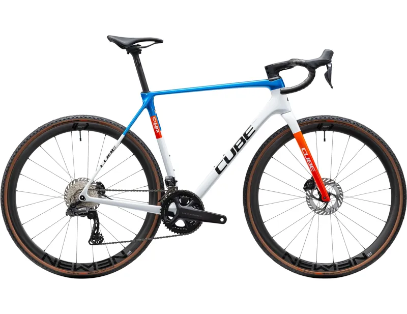 Cube Cross Race C:68X TE Carbon Cross bike 2027 in White/Blue/Orange/Teamline