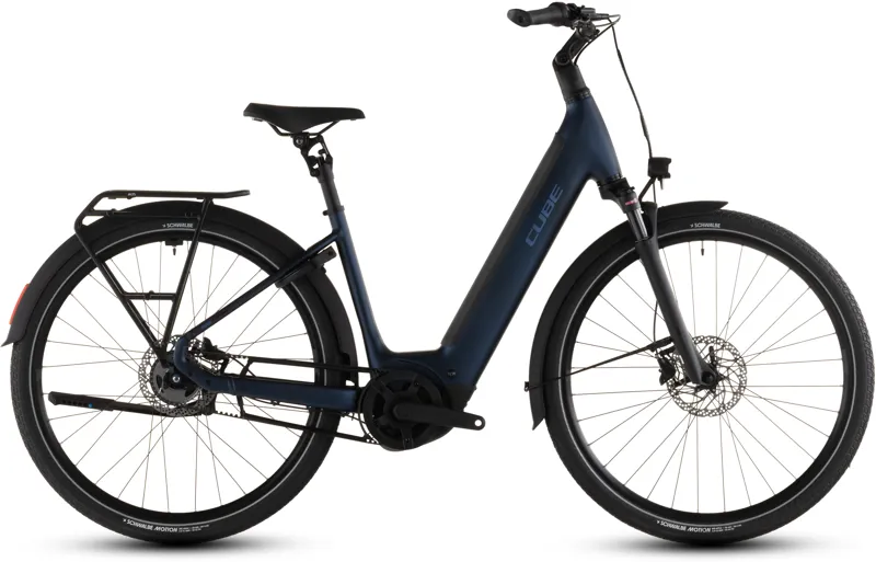 Cube Supreme Hybrid Deluxe One 600 Electric Hybrid Bike 2026 in Indigoblue