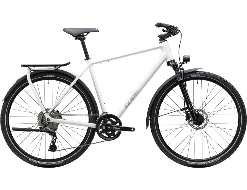 Cube Kathmandu Pro Hybrid Bike 2027 in Metallicwhite/Chrome