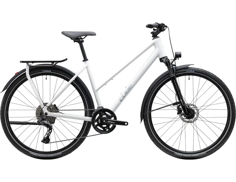 Cube Kathmandu Pro Hybrid Bike 2027 in Metallicwhite/Chrome
