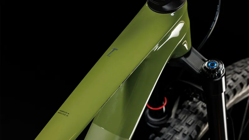 Cube Stereo ONE55 C:62 TM Full Suspension Mountain Bike 2024 in Olive Chrome-2