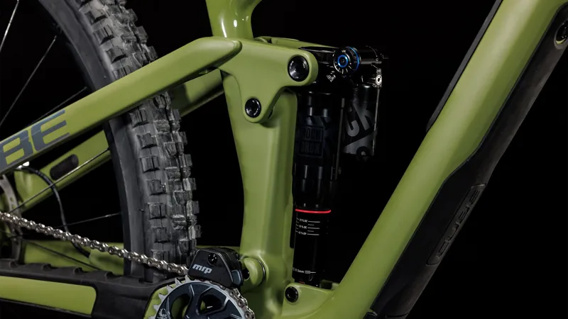 Cube Stereo ONE55 C:62 TM Full Suspension Mountain Bike 2024 in Olive Chrome-4