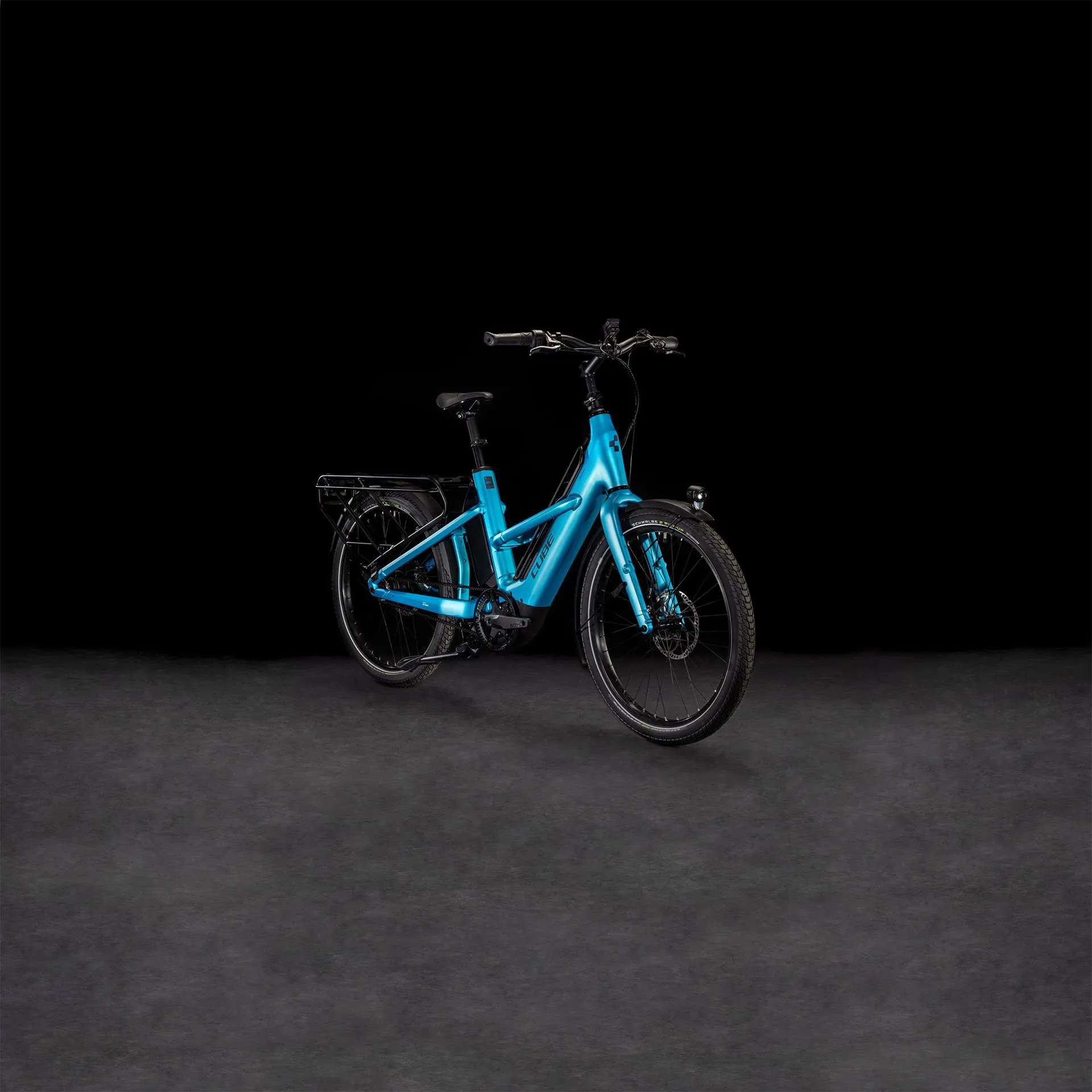 Cube Longtail Hybrid 725 Electric Cargo Bike 2024 in Blue/Reflex