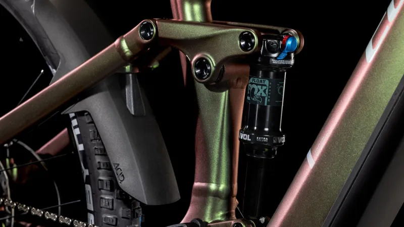 Cube Stereo Hybrid One44 EXC Electric Mountain Bike 2025 in Stellar/Shift Iris-3