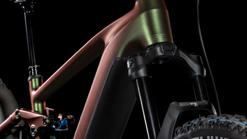 Cube Stereo Hybrid One44 EXC Electric Mountain Bike 2025 in Stellar/Shift Iris-4