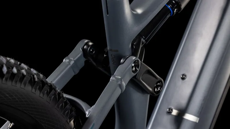 Cube Stereo Hybrid One77 HPC Race Electric Mountain Bike 2025 in Slap Grey Prism-3