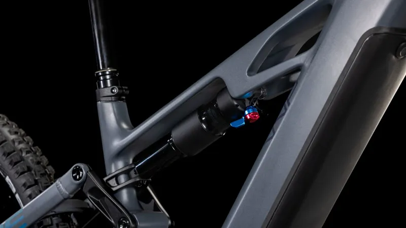 Cube Stereo Hybrid One77 HPC Race Electric Mountain Bike 2025 in Slap Grey Prism-4