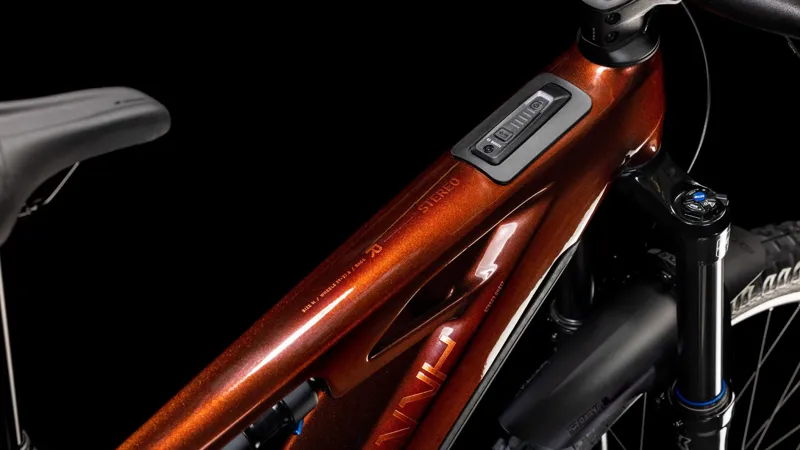 Cube Stereo Hybrid One77 HPC Race Electric Mountain Bike 2025 in Liquid Orange Orange-2