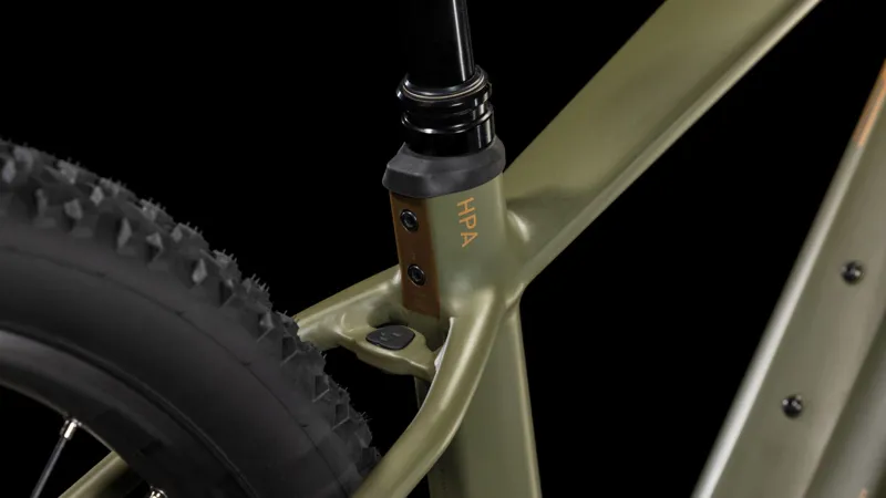 Cube Reaction Hybrid Pro 800 Electric Mountain Bike 2025 in Dustyolive/Gold-4