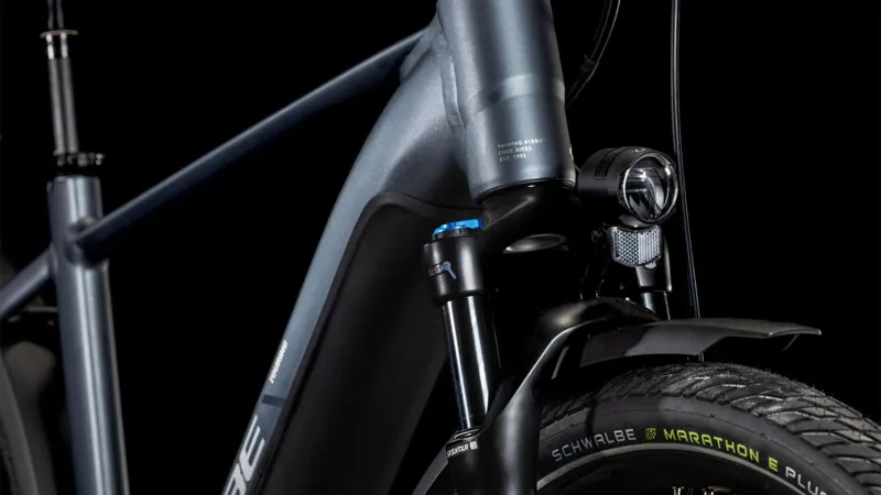 Cube Touring Hybrid Pro 625 Electric Hybrid Bike 2025 in Metallic Grey/Chrome-5