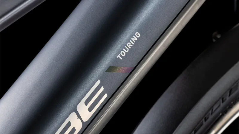 Cube Touring Trapeze Hybrid Pro 625 Electric Hybrid Bike 2025 in Metallic Grey/Chrome-2