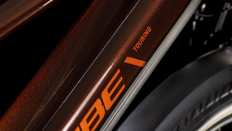 Cube Touring Trapeze Hybrid Pro 625 Electric Hybrid Bike 2025 in Cinnamon/Orange-3