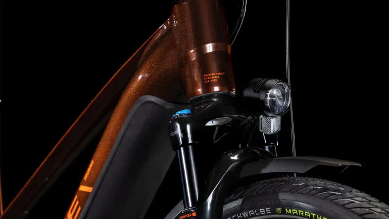 Cube Touring Trapeze Hybrid Pro 625 Electric Hybrid Bike 2025 in Cinnamon/Orange-5