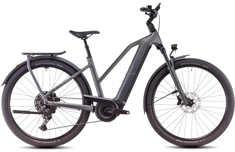 ONE OFF Cube Kathmandu Trapeze Hybrid Pro 800 54cm Electric Hybrid Bike 2024 in Slab Grey/Chrome