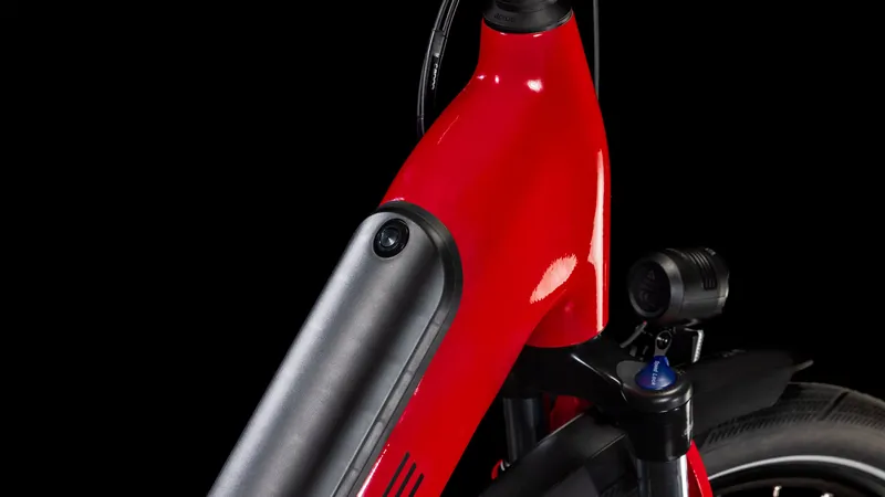 Cube Supreme Hybrid Comfort Pro 500 Electric Hybrid Bike 2025 in Fire Red/Black-1